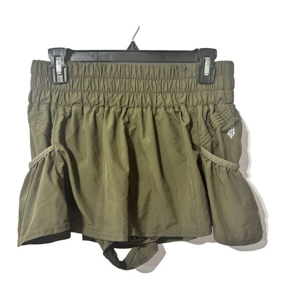 Free People Movement Get Your Flirt On Shorts Green Relaxed Fit Size Small - Picture 1 of 7